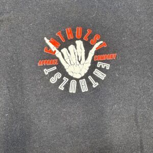 Enthuzst Apparel Company Mens Graphic T Shirt Black Size L Skeleton Hand Y2K‎